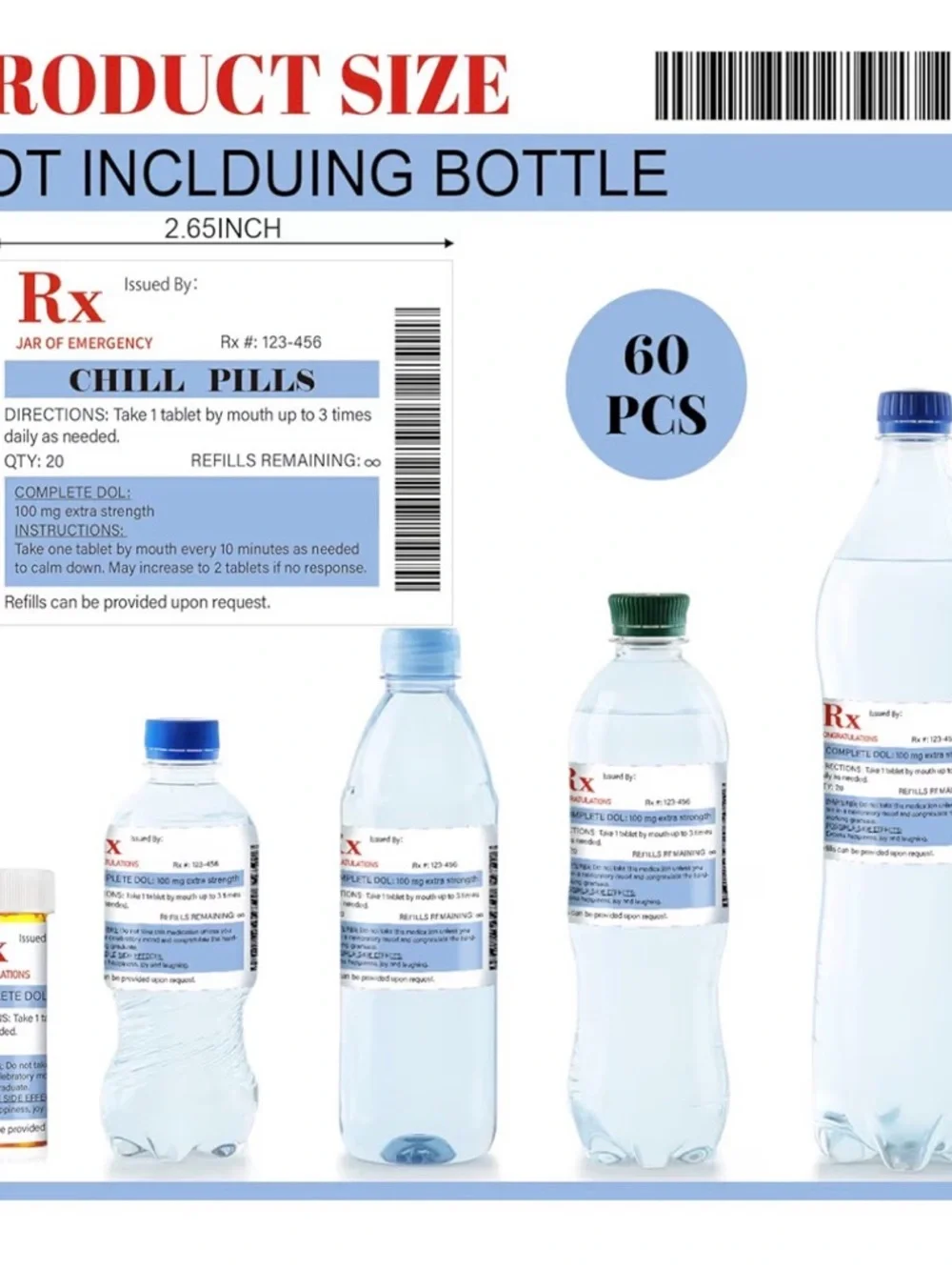 Chill Pills Prescription Bottle Sticker Sheet